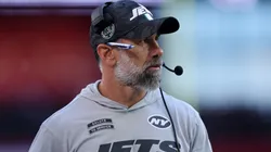 Interim head coach Jeff Ulbrich of the New York Jets looks on in the second quarter against the Arizona Cardinals at State Farm Stadium on November 10, 2024 in Glendale, Arizona.