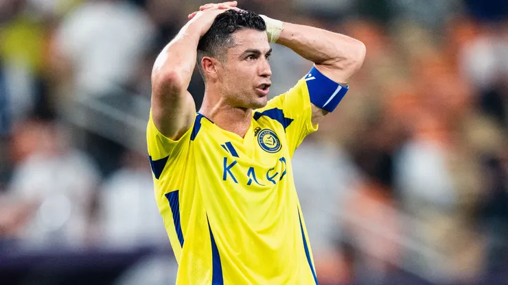 Cristiano Ronaldo #7 of Al Nassr looks dejected after a missed chance during the AFC Champions League Elite Semi-finals match between Al Nassr v Kawasaki Frontale at King Abdullah Sports City Hall Stadium on April 30, 2025 in Jeddah, Saudi Arabia.