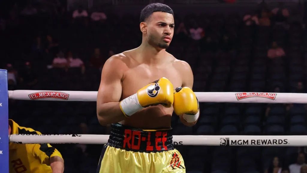 Rolando Romero looks on during a super lightweight bout at T-Mobile Arena on September 14, 2024. (Source: Steve Marcus/Getty Images)