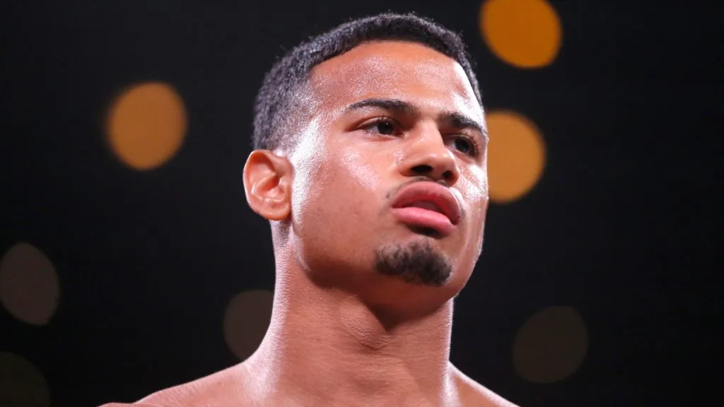 Rolando Romero waits for the start of a fight for a vacant WBA title against Ismael Barroso at The Cosmopolitan of Las Vegas on May 13, 2023. (Source: Steve Marcus/Getty Images)