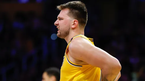 Luka Doncic #77 of the Los Angeles Lakers