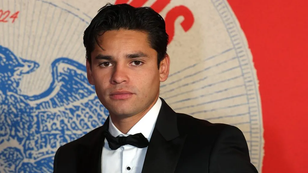 Ryan Garcia arrives prior to the RING Magazine Awards at Old Royal Naval College on January 11, 2025. (Source: Richard Pelham/Getty Images)