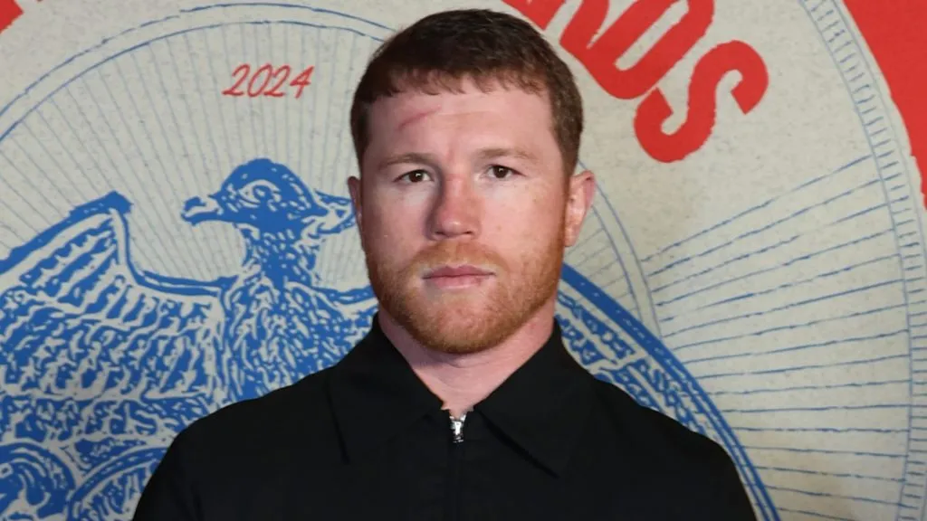 Saul Canelo Alvarez arrives prior to the RING Magazine Awards at Old Royal Naval College on January 11, 2025. (Source: Richard Pelham/Getty Images)