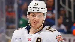 Matthew Tkachuk #19 of the Florida Panthers skates against the New York Islanders at UBS Arena on January 27, 2024 in Elmont, New York.