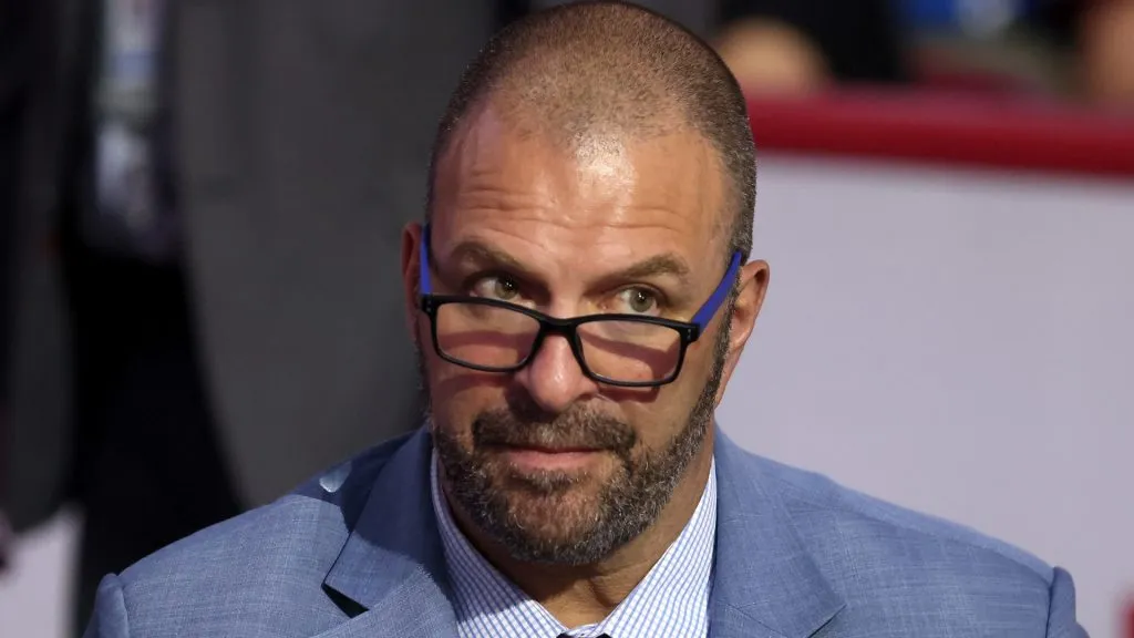 Bill Zito of the Florida Panthers looks on during Round Four of the 2022 Upper Deck NHL Draft at Bell Centre on July 08, 2022 in Montreal, Quebec, Canada.