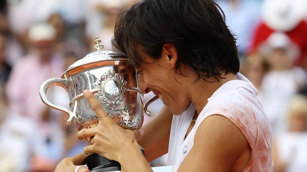 Schiavone celebrates her Roland Garros win in 2010 (Clive Brunskill/Getty Images)