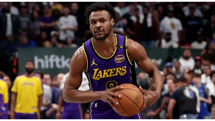 Bronny James #9 of the Los Angeles Lakers.