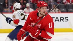 Vladimir Tarasenko #11 of the Detroit Red Wings plays against the Florida Panthersat Little Caesars Arena on April 06, 2025 in Detroit, Michigan.