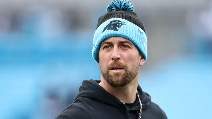 Adam Thielen #19 of the Carolina Panthers looks on prior to the game against the Dallas Cowboysat Bank of America Stadium on December 15, 2024 in Charlotte, North Carolina.