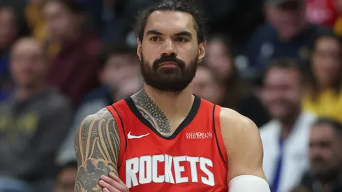 Steven Adams #12 of the Houston Rockets plays the Denver Nuggets in the first quarter at Ball Arena on January 15, 2025 in Denver, Colorado.