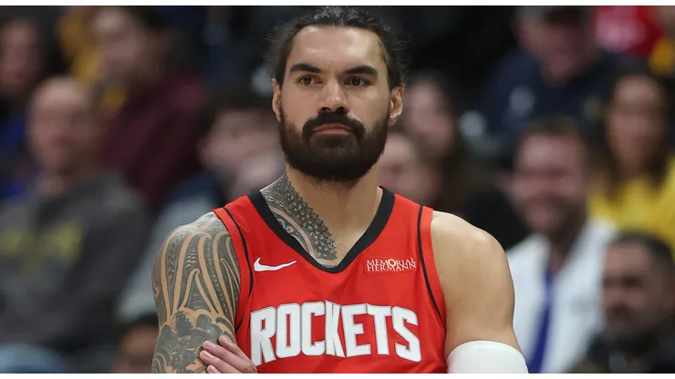 Steven Adams #12 of the Houston Rockets plays the Denver Nuggets in the first quarter at Ball Arena on January 15, 2025 in Denver, Colorado.