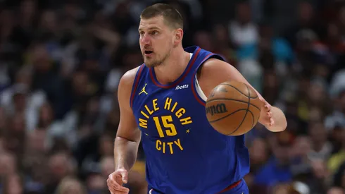 Nikola Jokic #15 of the Denver Nuggets plays the Los Angeles Clippers in the second quarter during Game One of the First Round of the NBA Playoffs at Ball Arena on April 19, 2025 in Denver, Colorado.