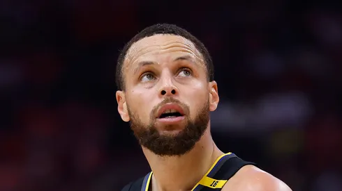 Stephen Curry #30 of the Golden State Warriors looks on against the Houston Rockets during the second quarterin Game Seven