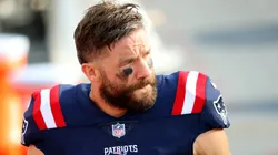 Julian Edelman #11 of the New England Patriots looks on after the game against the Denver Broncos at Gillette Stadium on October 18, 2020 in Foxborough, Massachusetts.