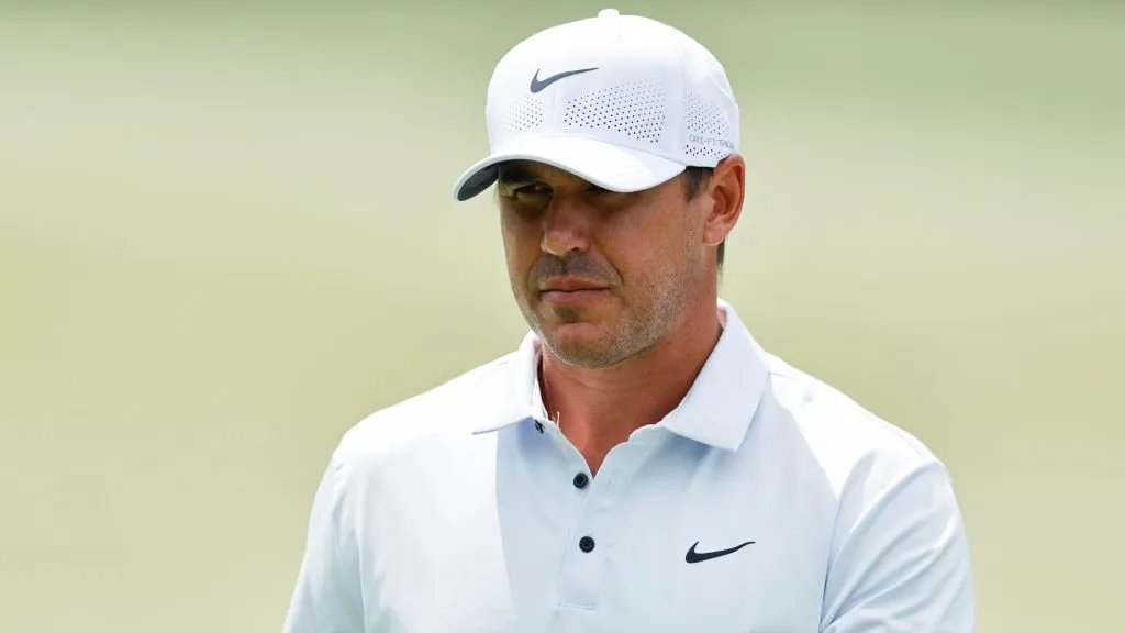 Brooks Koepka of the United States looks across the fifth green during the first round of the 2025 Masters Tournament at Augusta National Golf Club. (Source: Harry How/Getty Images)