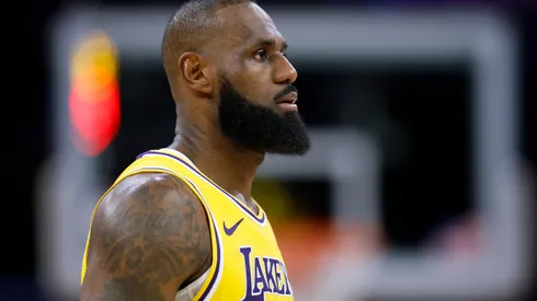 LeBron James #23 of the Los Angeles Lakers