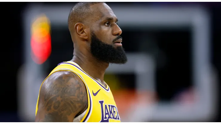 LeBron James #23 of the Los Angeles Lakers