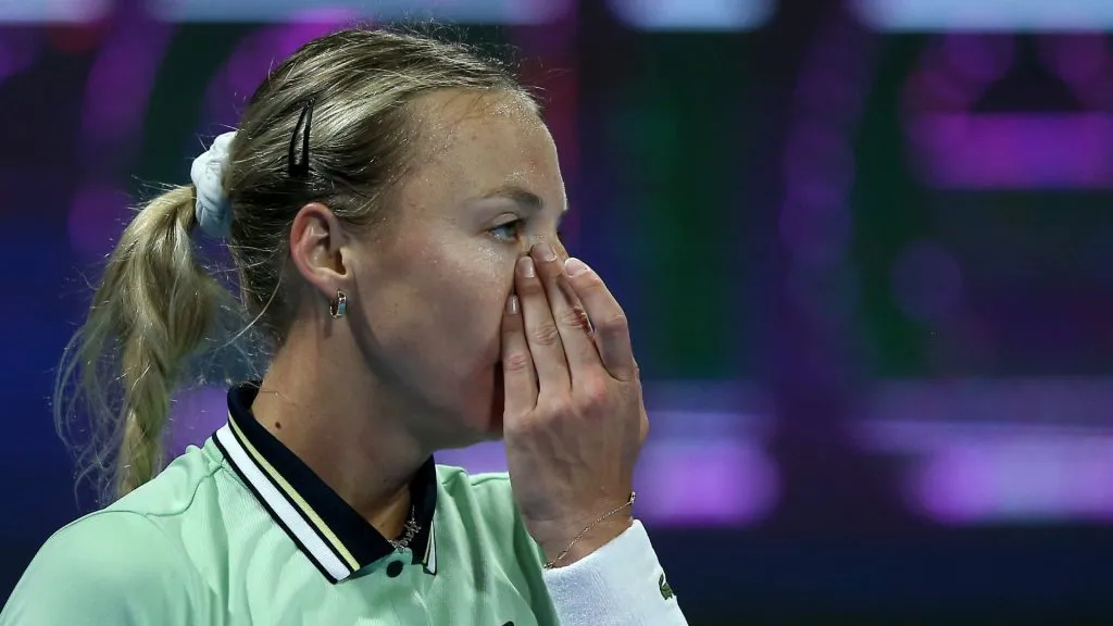 Kontaveit had to retire early due to a chronic injury (Mohamed Farag/Getty Images)
