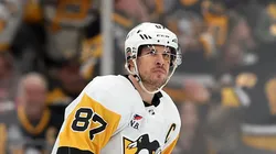 Sidney Crosby #87 of the Pittsburgh Penguins looks on after scoring the game winning goal against the Boston Bruins during the third period at TD Garden on January 04, 2024 in Boston, Massachusetts.