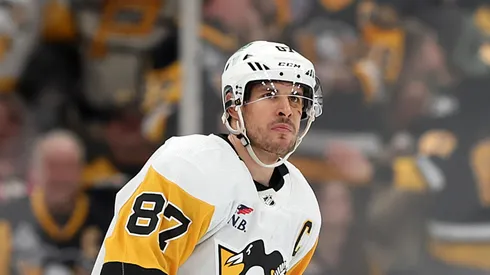 Sidney Crosby #87 of the Pittsburgh Penguins looks on after scoring the game winning goal against the Boston Bruins during the third period at TD Garden on January 04, 2024 in Boston, Massachusetts.