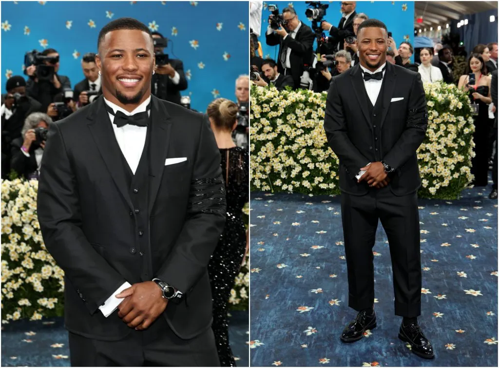Saquon Barkley attends the 2025 Met Gala (Getty Images)