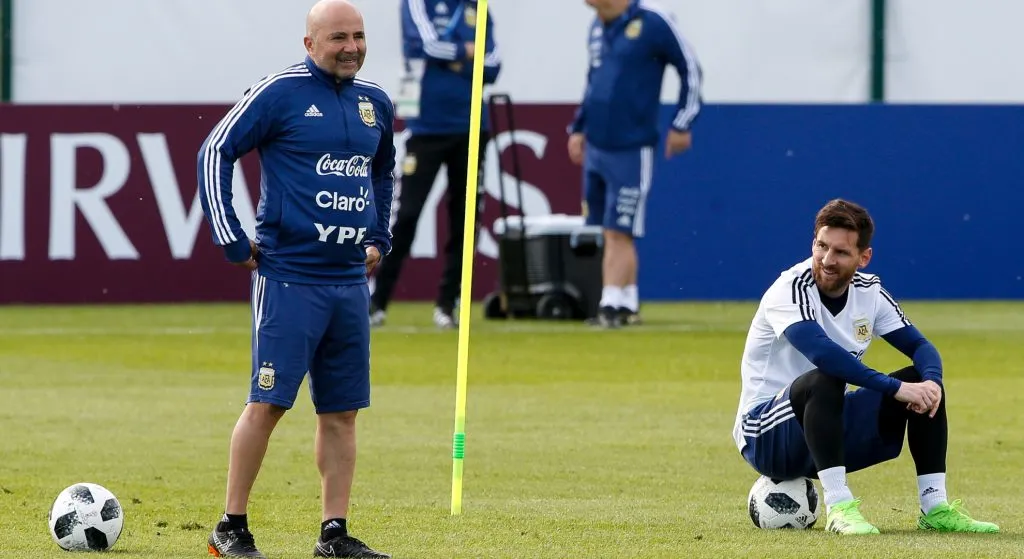 Jorge Sampaoli and Lionel Messi on 2018 FIFA World Cup 