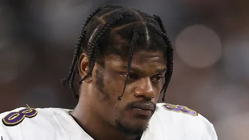 Lamar Jackson #8 of the Baltimore Ravens.