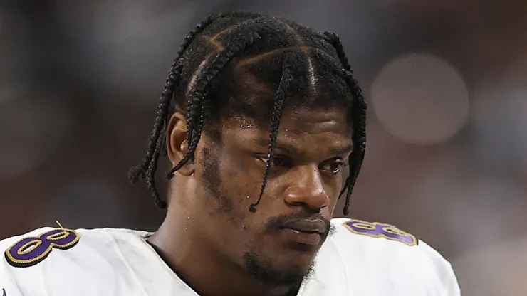 Lamar Jackson #8 of the Baltimore Ravens.