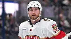 Sam Bennett #9 of the Florida Panthers seen in action during the game against the Columbus Blue Jackets at Nationwide Arena on October 15, 2024 in Columbus, Ohio.