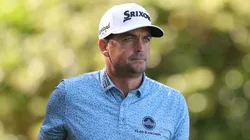 Keegan Bradley of the United States follows his shot from the sixth tee during the first round of the RBC Heritage 2025 at Harbour Town Golf Links on April 17, 2025.