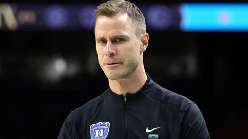 Head Coach Jon Scheyer of the Duke Blue Devils