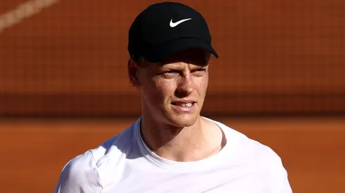 Jannik Sinner of Italy looks on during a training session on day two of the Internazionali BNL D'Italia 2025 at Foro Italico.