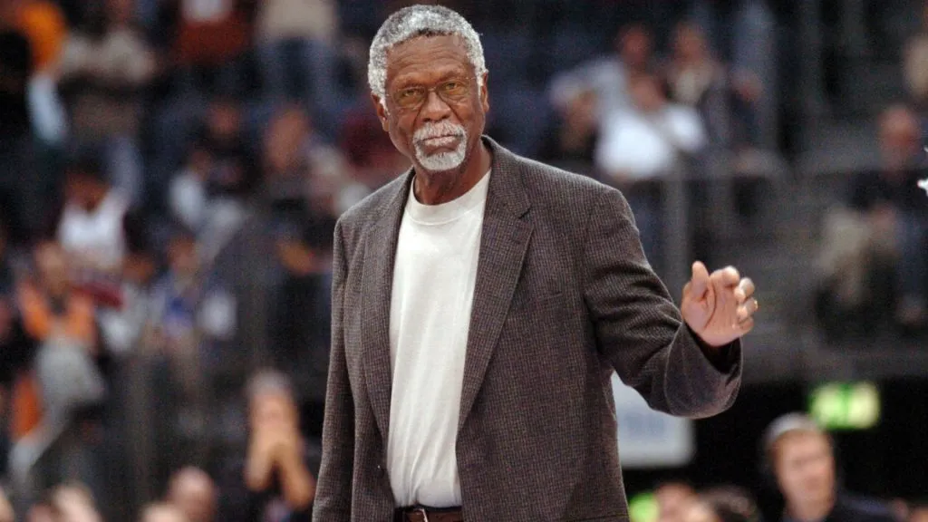 NBA great Bill Russell gets introduced to the crowd during the NBA Europe Live Tour presented by EA Sports on October 11, 2006. (Source: Mansoor Ahmed/Getty Images)