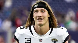 Trevor Lawrence #16 of the Jacksonville Jaguars runs off the field after the game against the Houston Texans at NRG Stadium on January 01, 2023 in Houston, Texas.