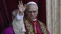 The newly elected Pontiff, Pope Leo XIV is seen for the first time from the Vatican balcony on May 8, 2025 in Vatican City, Vatican. Cardinal Robert Prevost will be known as Pope Leo XIV.