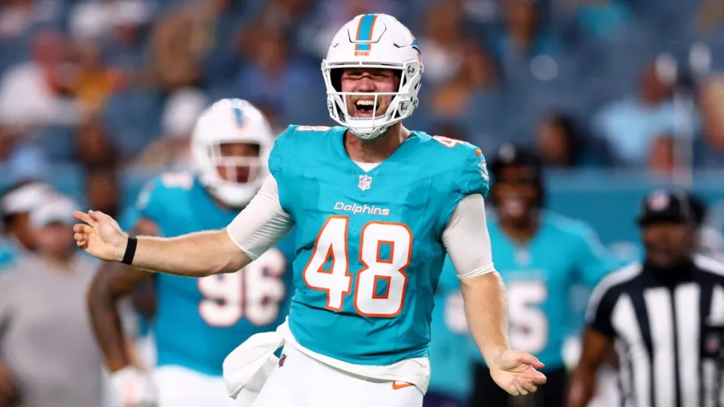 Blake Ferguson celebrates during a game