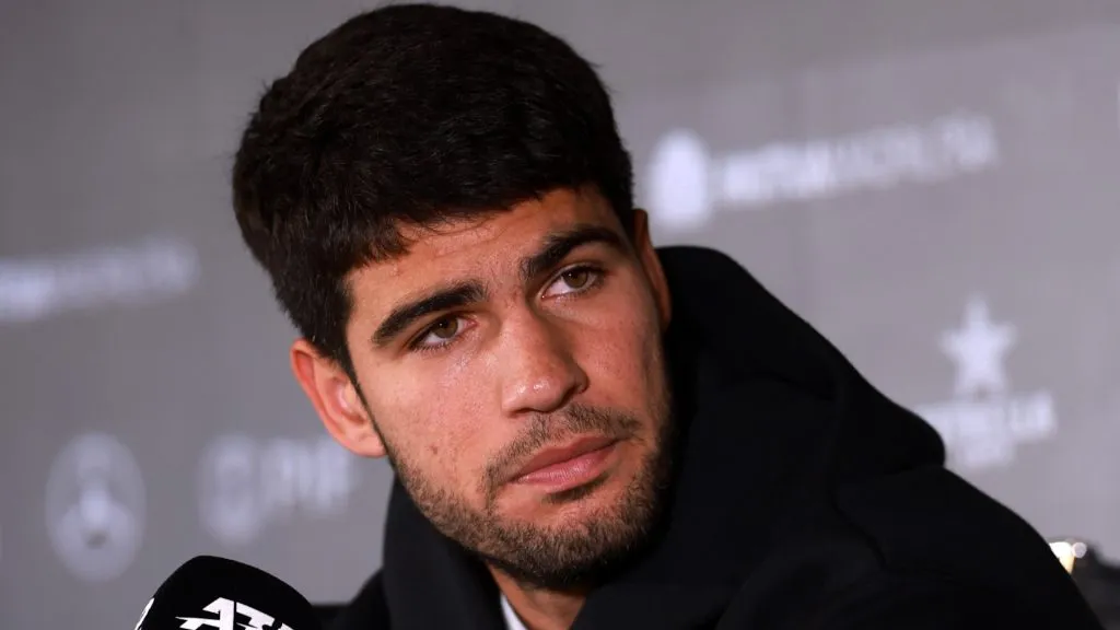 Carlos Alcaraz in press conference ahead of his debut at the Italian Open (Getty Images)
