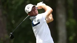 Viktor Hovland of Norway plays his shot from the fifth tee during the final round of the RBC Heritage 2025 at Harbour Town Golf Links on April 20, 2025.