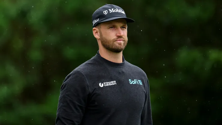 Wyndham Clark looks on while playing the third hole during the second round of the Truist Championship 2025 at The Wissahickon at Philadelphia Cricket Club on May 09, 2025.