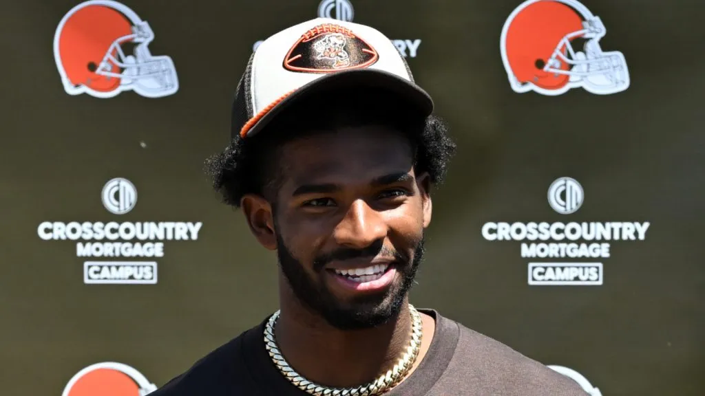 Shedeur Sanders during the Browns rookie minicamp