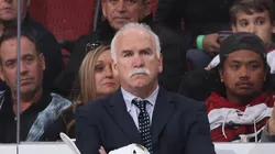 Head coach Joel Quenneville of the Florida Panthers watches from the bench during the second period of the NHL game against the Arizona Coyotes at Gila River Arena on February 25, 2020 in Glendale, Arizona.