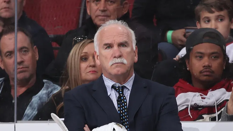 Head coach Joel Quenneville of the Florida Panthers watches from the bench during the second period of the NHL game against the Arizona Coyotes at Gila River Arena on February 25, 2020 in Glendale, Arizona.