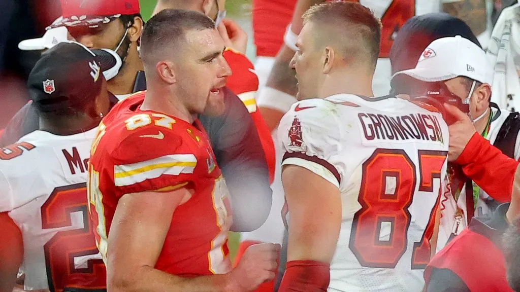 Travis Kelce Rob Gronkowski Super Bowl