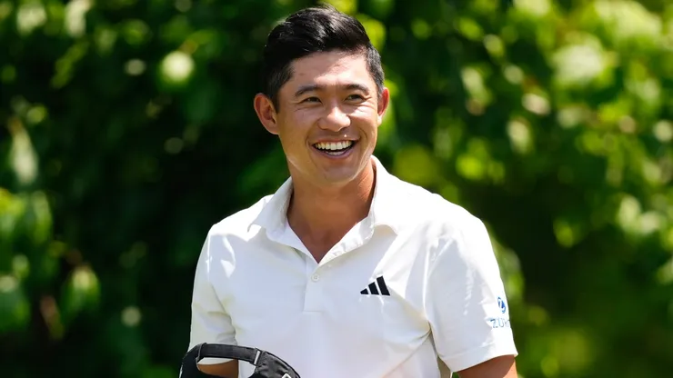 Collin Morikawa of the United States walks to the sixth tee during the first round of the Charles Schwab Challenge at Colonial Country Club on May 23, 2024.