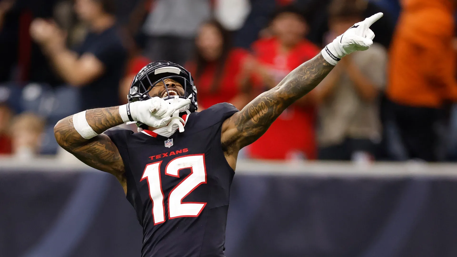 Nico Collins #12 of the Houston Texans