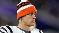 Quarterback Joe Burrow #9 of the Cincinnati Bengals looks on in the second half against the Baltimore Ravens at M&T Bank Stadium on November 16, 2023 in Baltimore, Maryland.