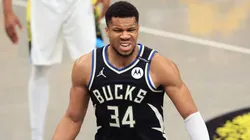 Giannis Antetokounmpo #34 of the Milwaukee Bucks
