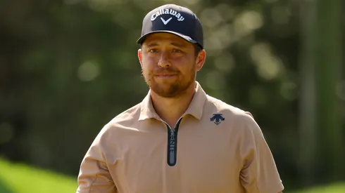 Xander Schauffele of the United States reacts on the tenth green during the final round of THE PLAYERS Championship at TPC Sawgrass on March 17, 2024.