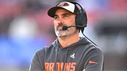 Head coach Kevin Stefanski of the Cleveland Browns looks on during the fourth quarter against the Los Angeles Chargers at Huntington Bank Field on November 03, 2024 in Cleveland, Ohio.