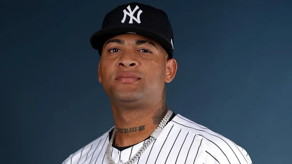Luis Gil #81 of the New York Yankees poses for a portrait during the New York Yankees Photo Day